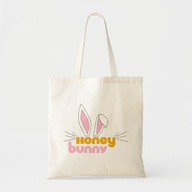 Sweet Happy Hunny Bunny Honey Rabbit Art Tote Bag (Front)