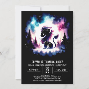 Sweet Happy Lion Birthday  Invitation