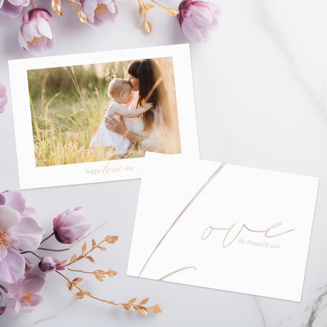 Sweet "Happy Love Day" Photo Card  (Creator Uploaded)