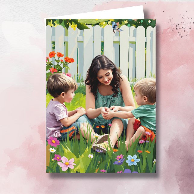 Sweet Happy Mother's Day | Mum and Kids Card (Creator Uploaded)