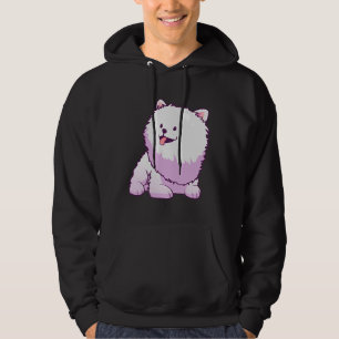 Sweet Happy Pink Pomeranian Puppy Hoodie
