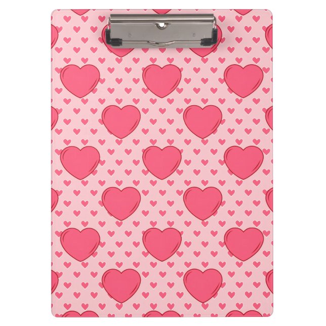 Sweet Happy Valentine’s Day Red Heart for Lovers Clipboard (Front)