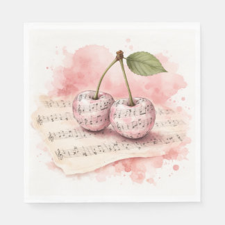 Sweet Harmony Cherry Duet Napkin