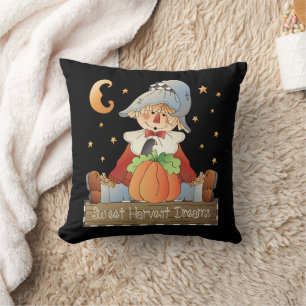 Sweet Harvest Dreams fall throw pillow