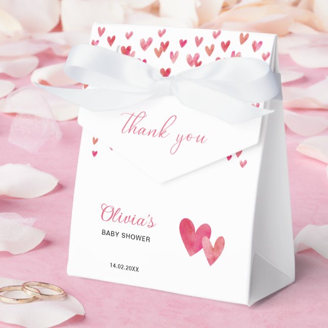 Sweet heart Baby shower Thank You Favour Box (Wedding)