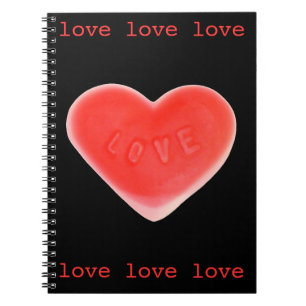 Sweet Heart Black notebook