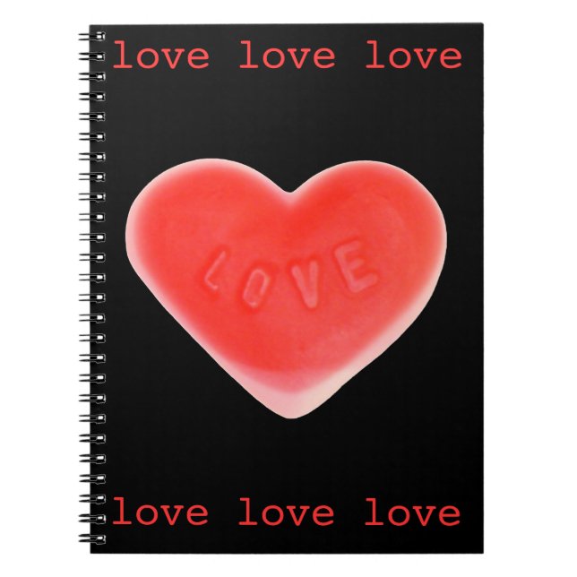 Sweet Heart Black notebook (Front)
