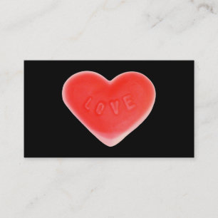 Sweet Heart Black 'your text' business card