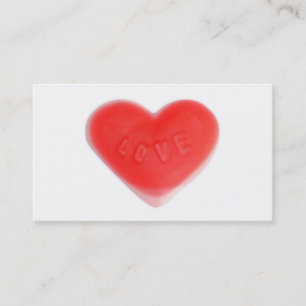 Sweet Heart business card red back