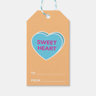Sweet Heart Conversation Heart Valentines Day Gift Tags