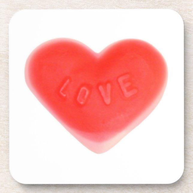 Sweet Heart cork coaster set (Front)