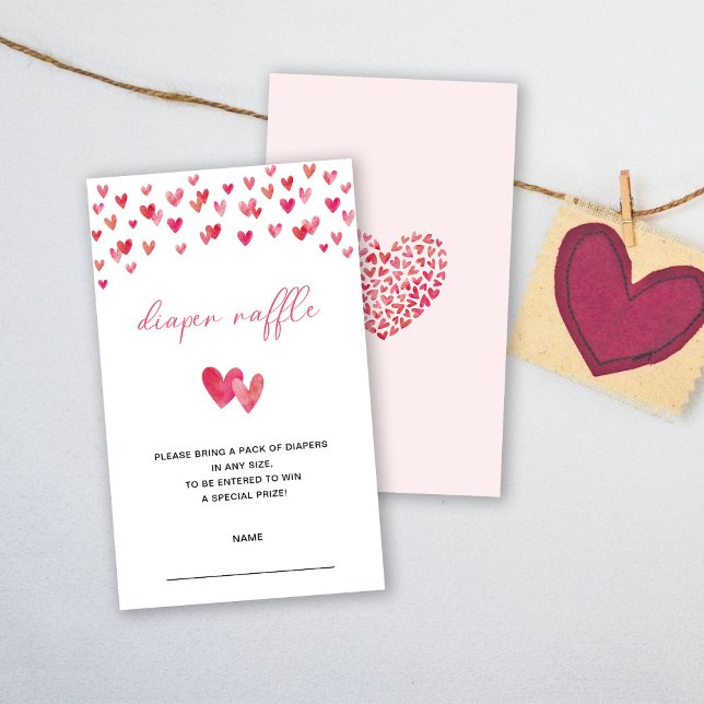 Sweet Heart Diaper Raffle Enclosure Card (Creator Uploaded)