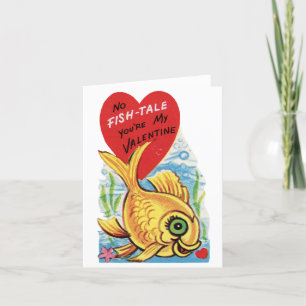 Sweet Heart Fish Valentine Love Heart Holiday Card
