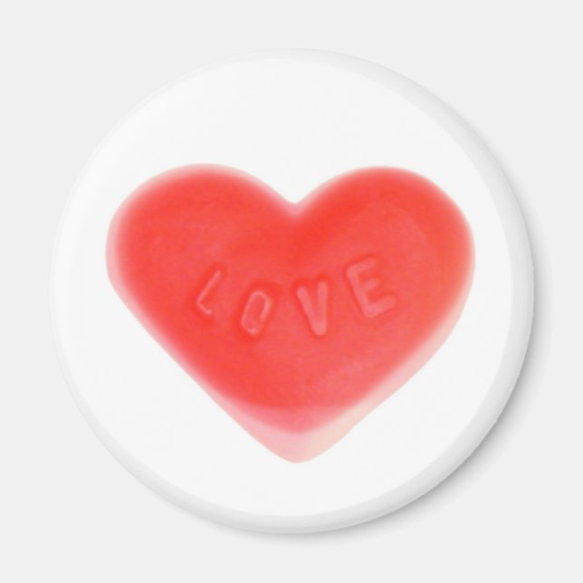 Sweet Heart fridge magnet round (Front)