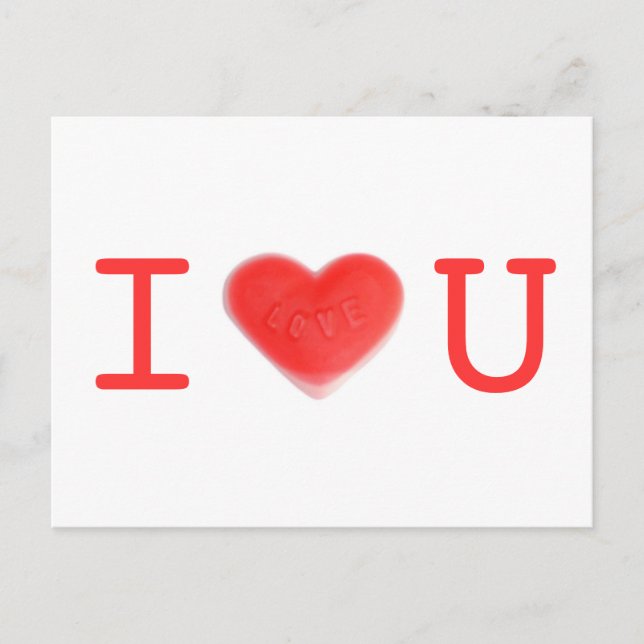 Sweet Heart 'I love U' postcard (Front)