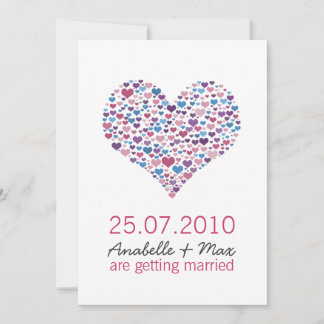 Sweet-Heart Informal Wedding Invitation