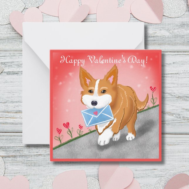 Sweet Heart Letter Delivered By Corgi Card (Creator Uploaded)