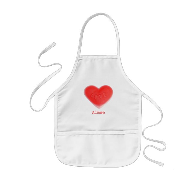 Sweet Heart 'Name' apron kids (Front)