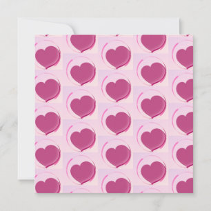 Sweet heart pattern!! thank you card
