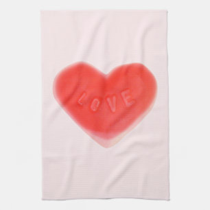 Sweet Heart Pink kitchen towel