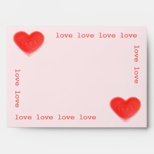 Sweet Heart Pink 'love' envelope