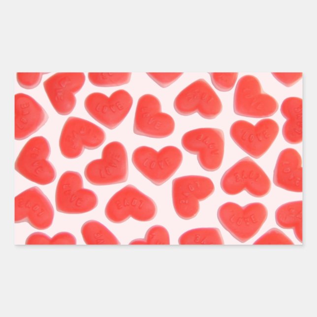 Sweet Heart Pink sticker rectangle (Front)