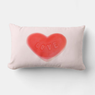Sweet Heart Pink two pattern throw pillow lumbar