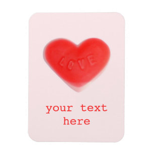 Sweet Heart Pink 'Your text' premium magnet