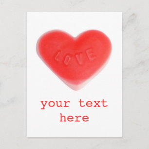 Sweet Heart 'Your Text' postcard