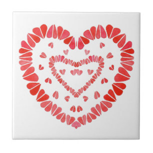 SWEET HEARTS 4.25" Square Ceramic Tile