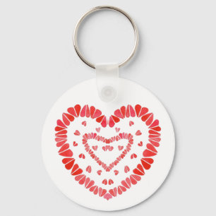 SWEET HEARTS Aluminium Circle Keychain