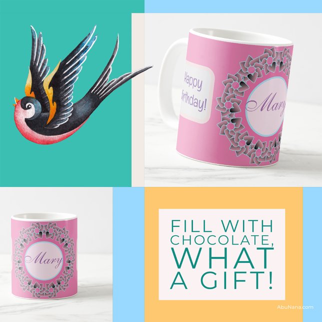 Sweet Hearts and Floral Design  Coffee Mug (Creator Uploaded)