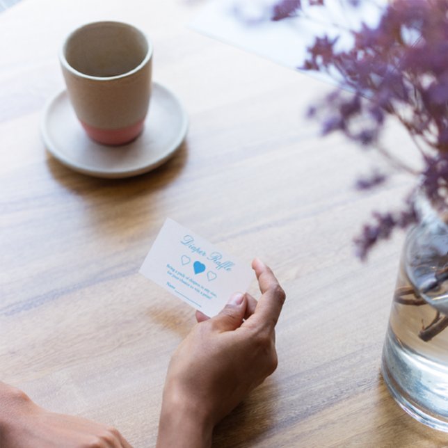 Sweet Hearts Baby Shower Diaper Raffle Enclosure Card (Creator Uploaded)