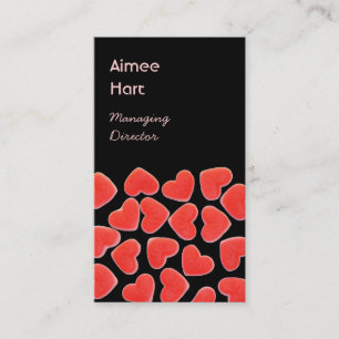 Sweet Hearts Black business card portrait