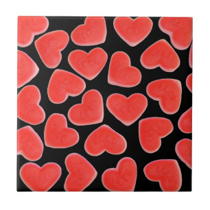 Sweet Hearts Black tile