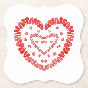 SWEET HEARTS Bracket Paper Coasters