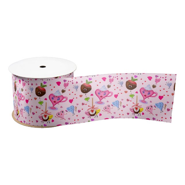 Sweet Hearts Celebrating Everywhere   Satin Ribbon (Spool)