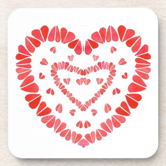 SWEET HEARTS Hard Plastic Coasters (Front)