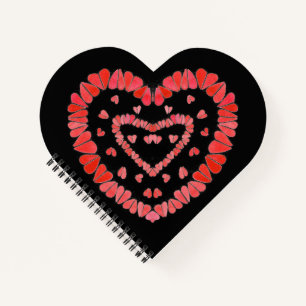 SWEET HEARTS II Heart Shape Spiral Notebook
