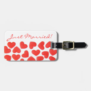Sweet Hearts 'Just Married!' luggage tag landscape