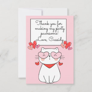 Sweet Hearts Kitten, Are You Kitten Me Birthday Thank You Card