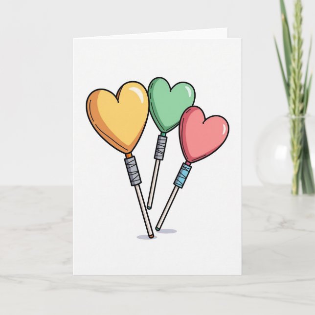 Sweet Hearts Lollipops Card (Front)