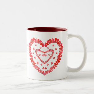 SWEET HEARTS Maroon Two-Tone Mug