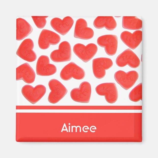 Sweet Hearts 'Name' fridge magnet (Front)