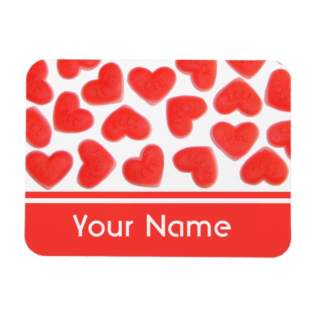 Sweet Hearts 'name' premium magnet (Horizontal)