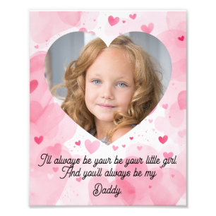 Sweet Hearts Photo Enlargement Gift for Daddy Print