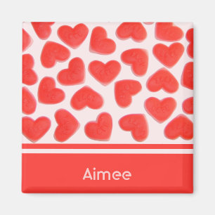 Sweet Hearts Pink 'Name' fridge magnet