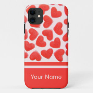 Sweet Hearts Pink Name iPhone case