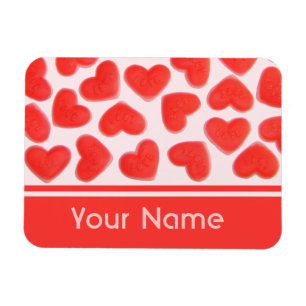 Sweet Hearts Pink 'name' premium magnet