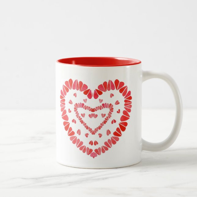 SWEET HEARTS Red Two-Tone Mug (Right)